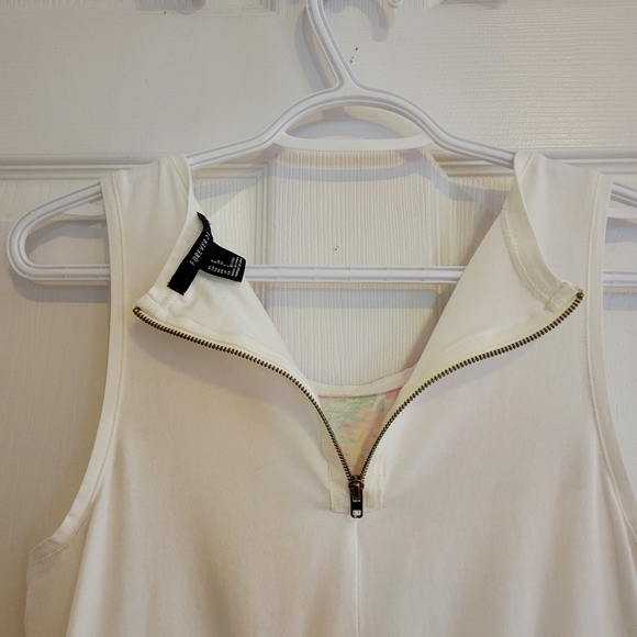 5/$20 Forever 21 white fit and flare floral print skater mini dress 8 - Picture 9 of 10